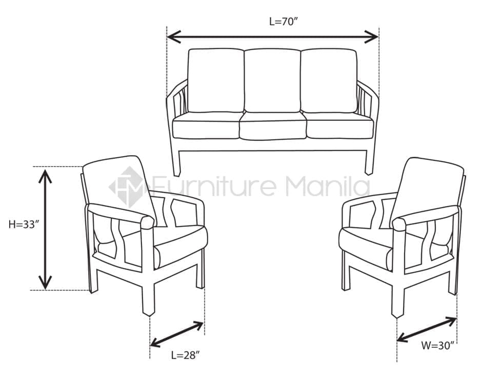 SG3691 Sofa Set with Center and Side Tables Home & Office Furniture