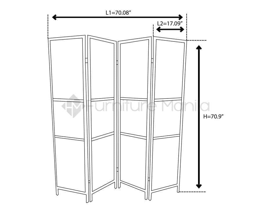 NY1012 PANEL DIVIDER WITH SHELVES Home & Office Furniture Philippines