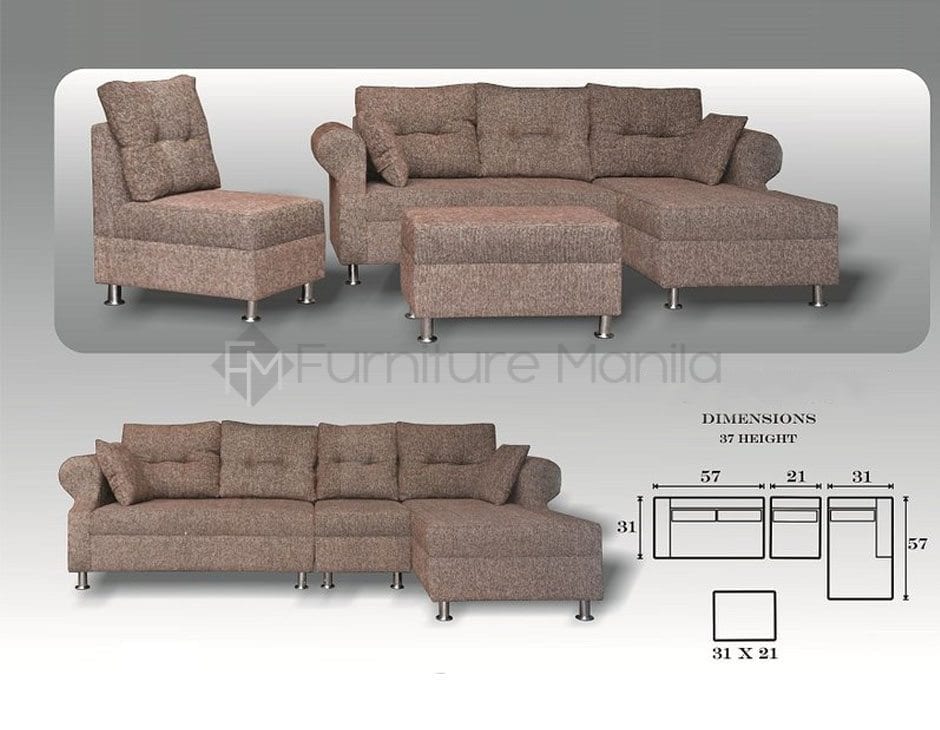 Ariane LShaped Sofa with Stool Home & Office Furniture Philippines