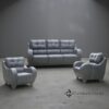 Cairo 3+1+1 Leatherette Sofa Set with Contrast Stitching