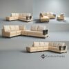 Conception Modular Sectional Sofa with Extra Chair and Side Rack