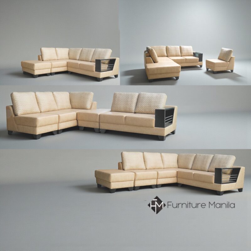 Conception Modular Sectional Sofa with Extra Chair and Side Rack