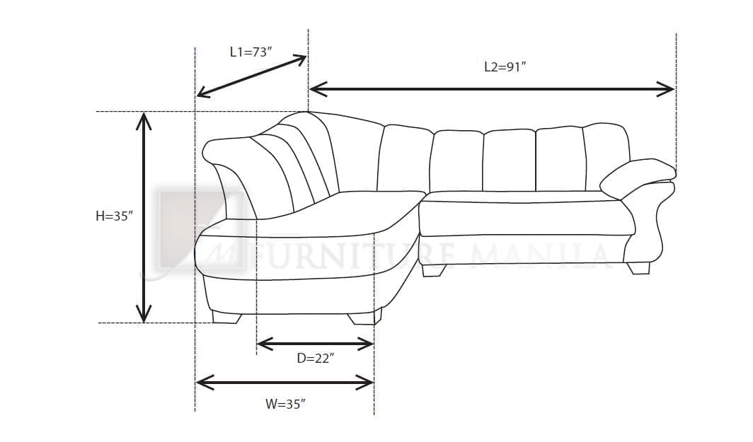 Norway Comfort L-Shape Sectional Sofa with Chaise - Image 2