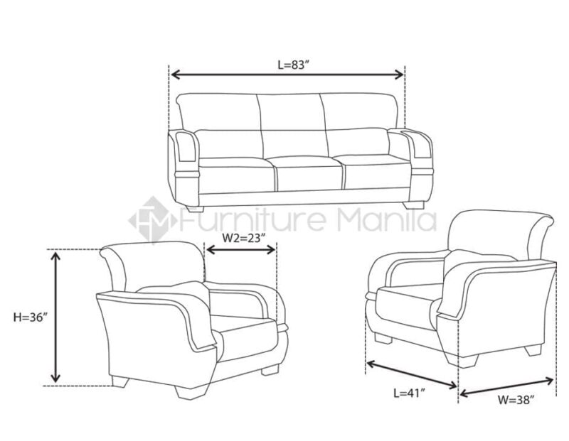 Alternative view of MHL003 Canada Sofa Set