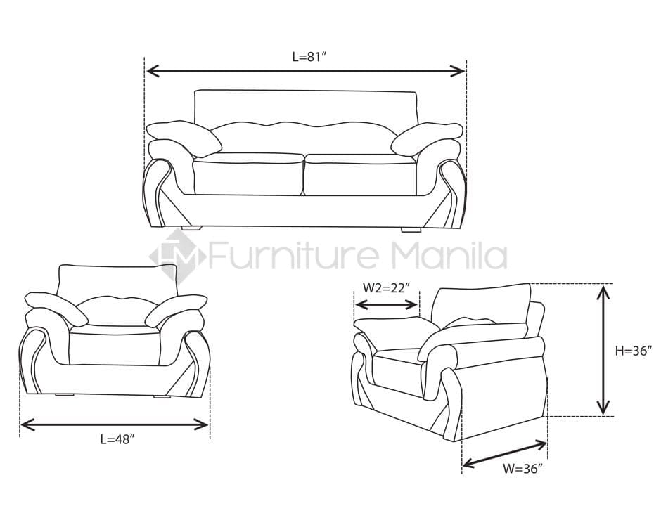 Rockwell Sofa Set - Image 2