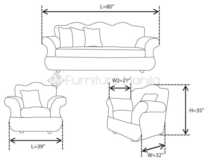 Alternative view of Wally Sofa Set