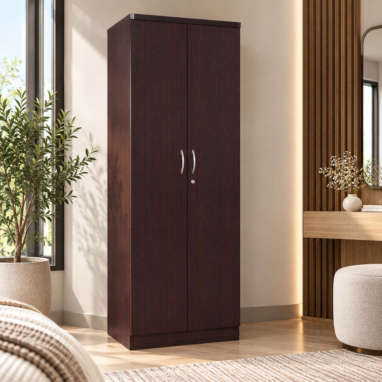Mavencro Compact 2-Door Wardrobe