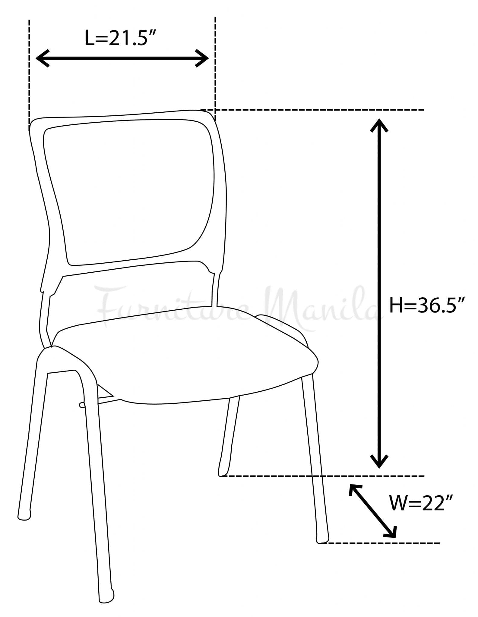 255 Visitor's Chair without Arm Home & Office Furniture Philippines