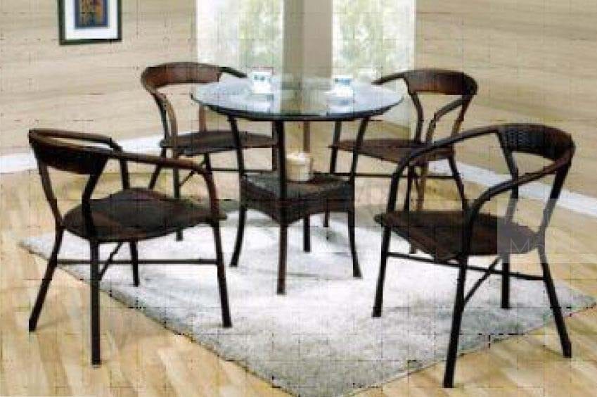 Spmyk27 Wrought Iron Dining Set, Round Wrought Iron Dining Table And Chairs Set