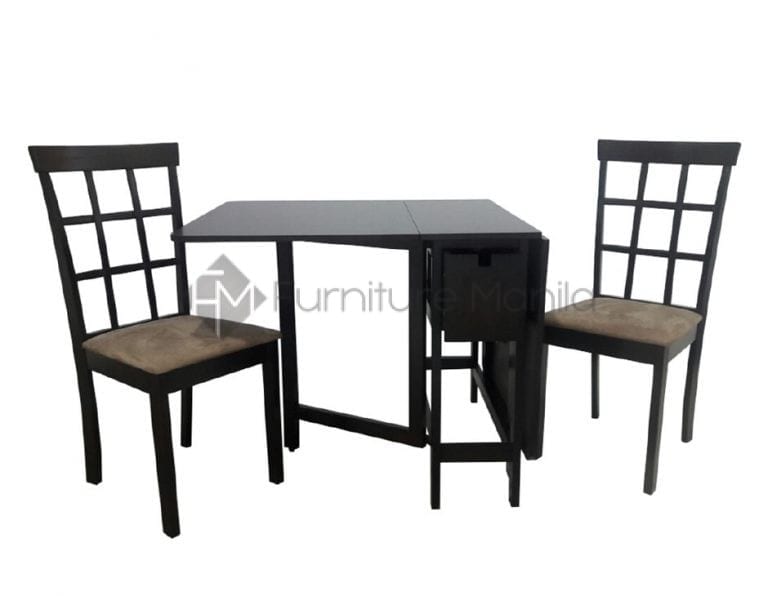 Miami Gateleg Helena Foldable Dining Set - White | Furniture Manila