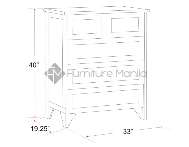 Alternative view of BR3251 Chest of Drawers