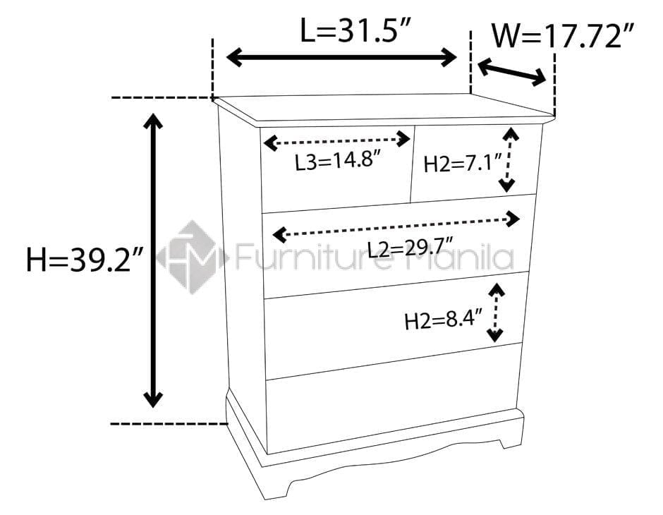 T5D Chest of Drawers Home & Office Furniture Philippines