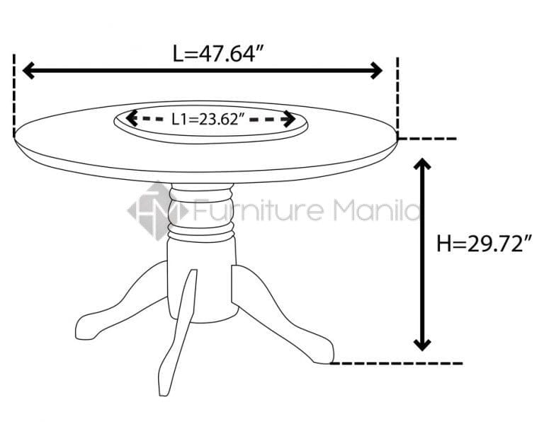 KF4030 Dining Set with Lazy Susan Furniture Manila