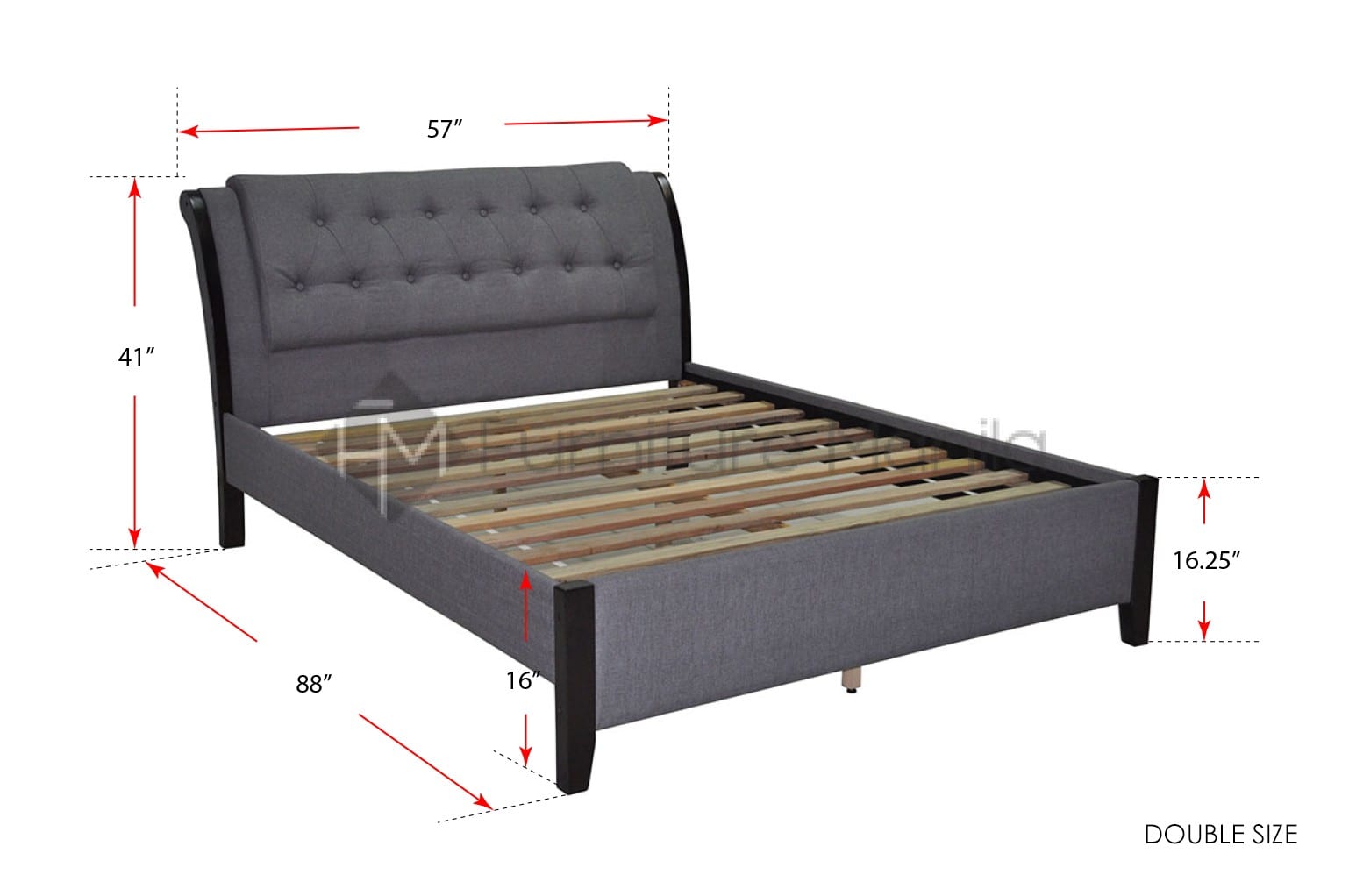 Bruce Fabric Bed Frame Furniture Manila, How Wide Is A Full Size Bed Frame