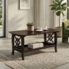 Juvane Wooden Coffee Table with Lower Shelf
