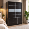 Hestavia Multi-Storage Wardrobe with Sliding Doors – Wenge