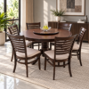 Pavendrix 6-Seater Round Wooden Dining Set with Lazy Susan