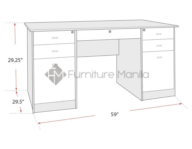 Alternative view of E152 Office Table