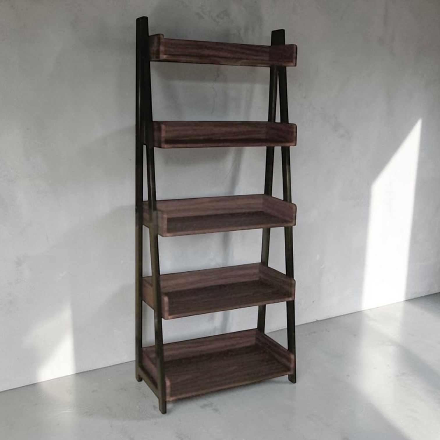 TierCraft Industrial Ladder Shelf Bookcase