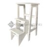 2-in-1 Foldable Ladder Stool – White Finish