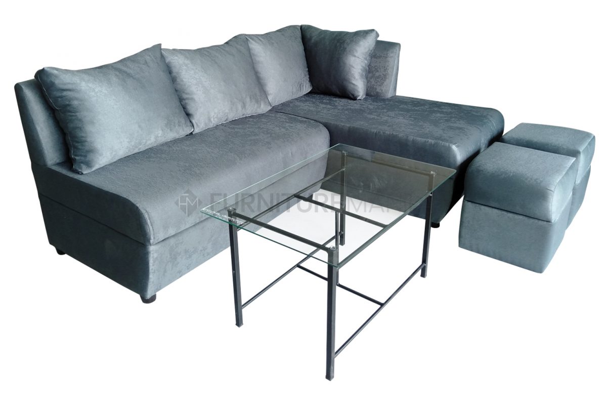 Xander Corner Sofa with Center Table and Stool Furniture Manila