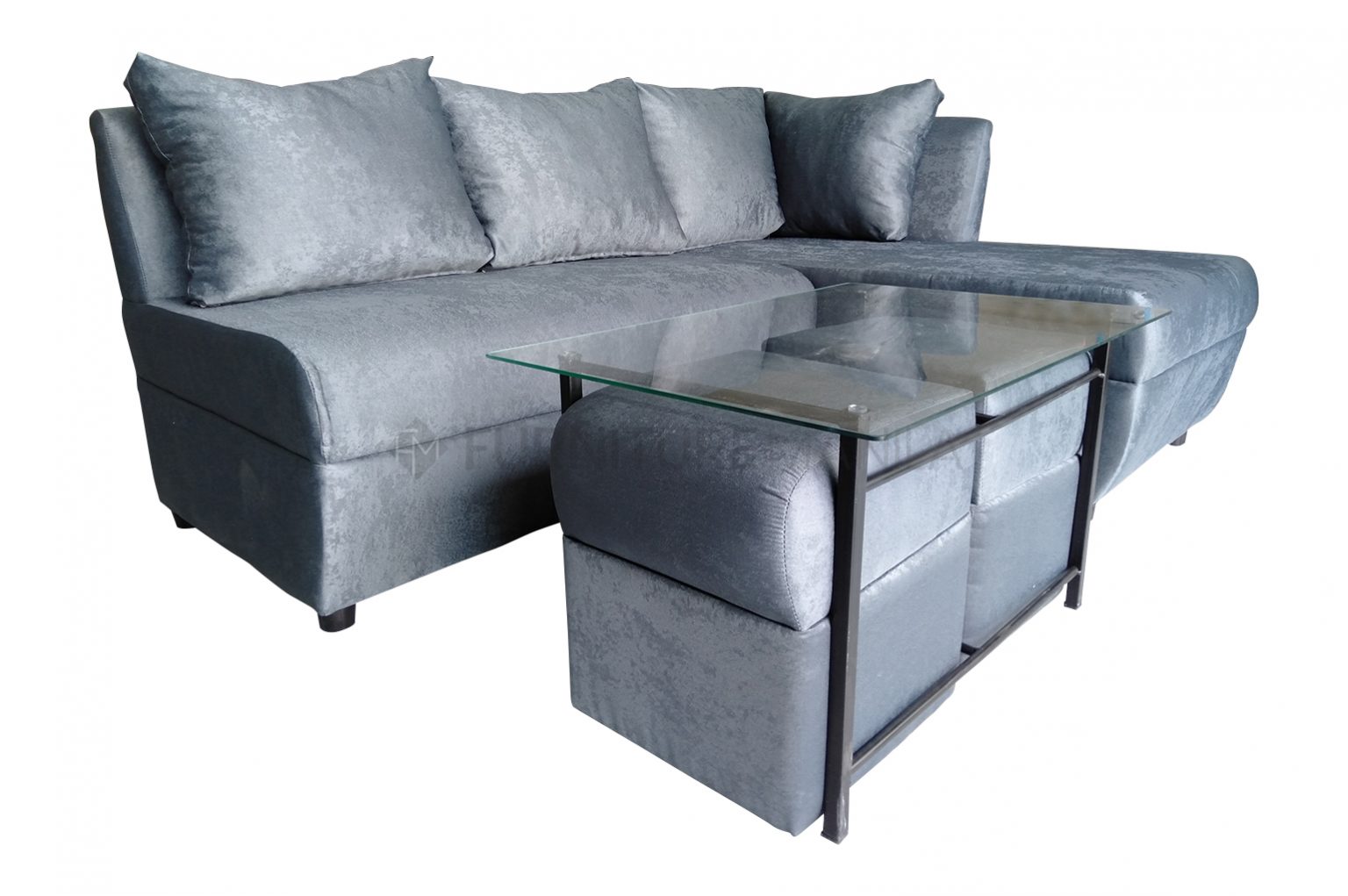 Xander Corner Sofa with Center Table and Stool Furniture Manila