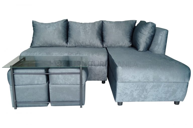 Xander Corner Sofa with Center Table and Stool Furniture Manila