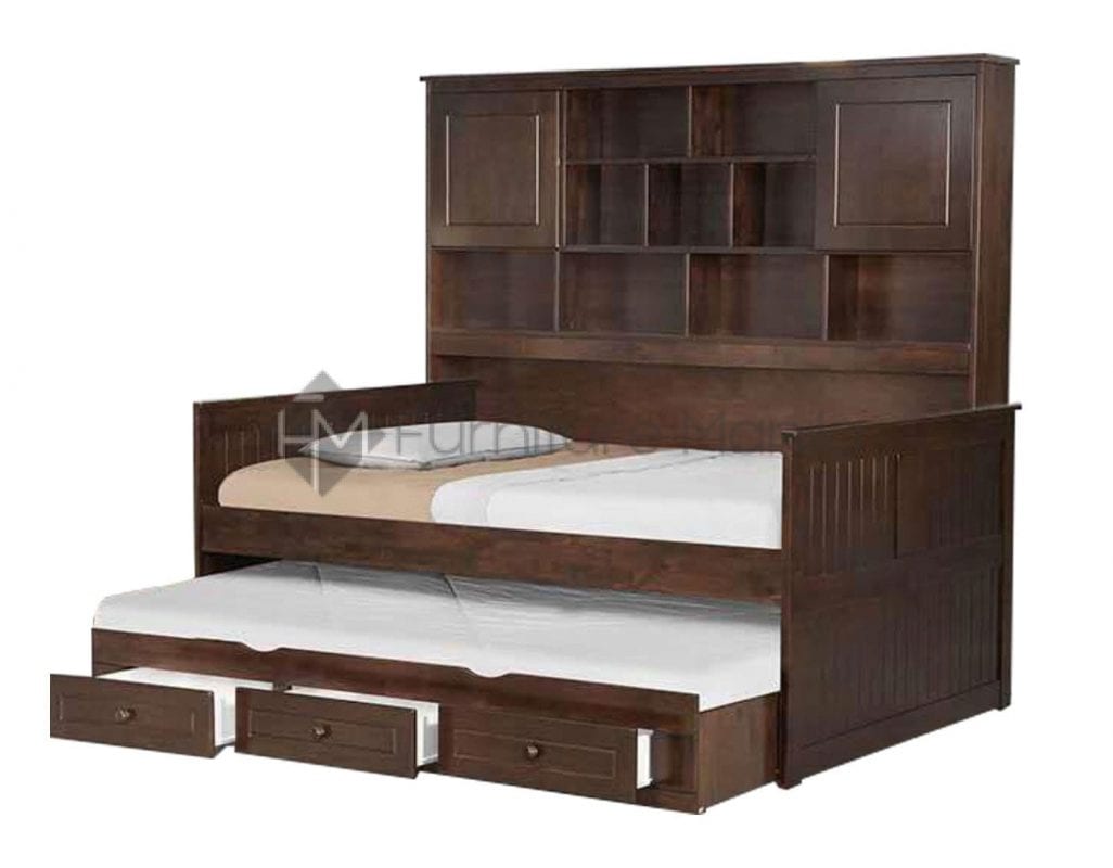 Yana Trundle Bed with Display Shelf Furniture Manila