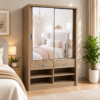 Haverwyn Mirrored Sliding-Door Wardrobe with Drawers
