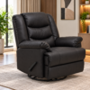 Haverton Black Leather 360 Degree Swivel Rocking Recliner Chair – Furniture Manila Philippines