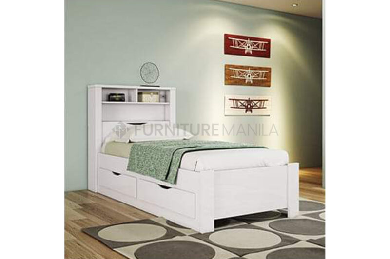 Alternative view of Invicta Single Bed with Drawers