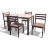 Debka Wooden Seat Dining Set