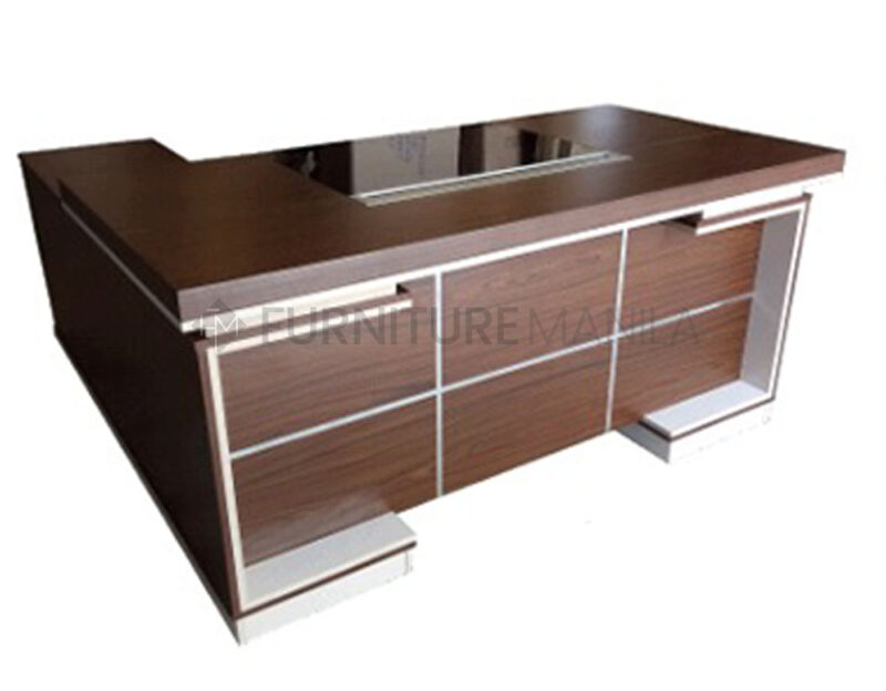 Alternative view of Monarch Executive L-Shaped Office Desk with Side Credenza