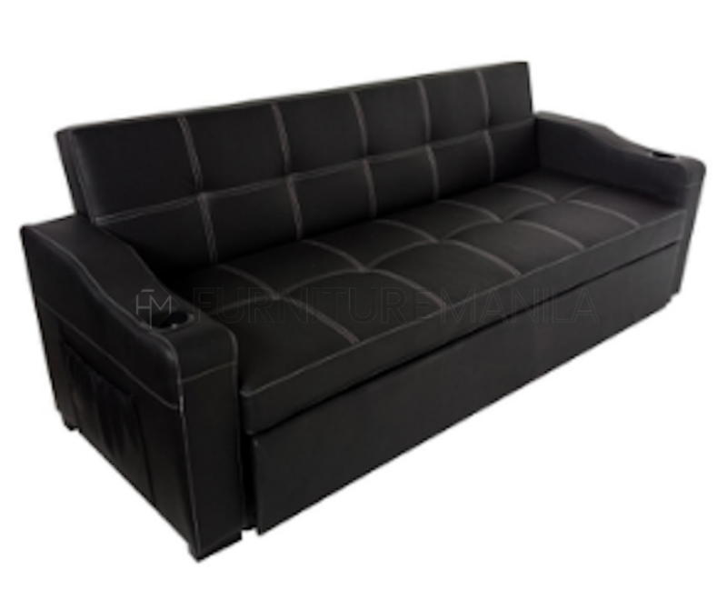 Alternative view of Preston Pull-Out Sofa Bed with Cup Holders