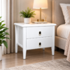 Maveren 2-Drawer Bedside Table – White