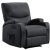 LM45 Black Recliner with Cup Holder