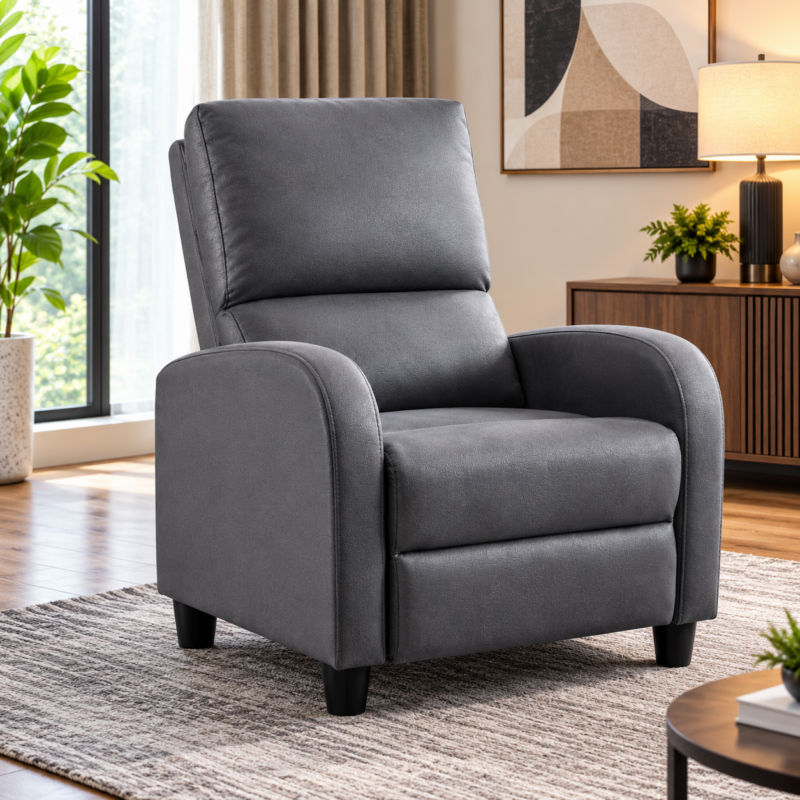 Jovren Fabric Recliner Chair – Gray | Furniture Manila