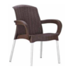 80B Plastic Rattan Chair with Armrest