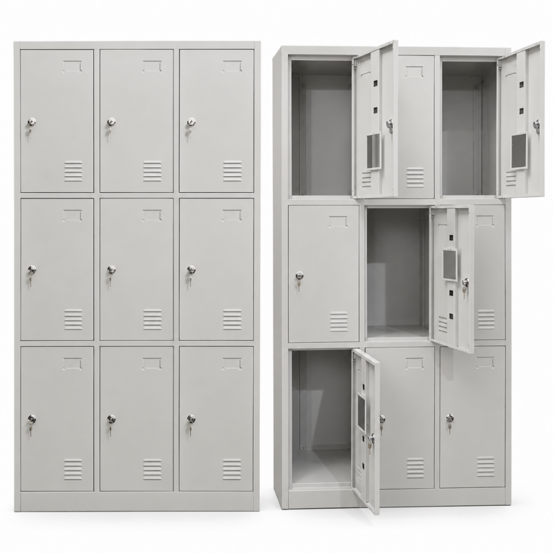 Miremont 9-Door Steel Locker Cabinet