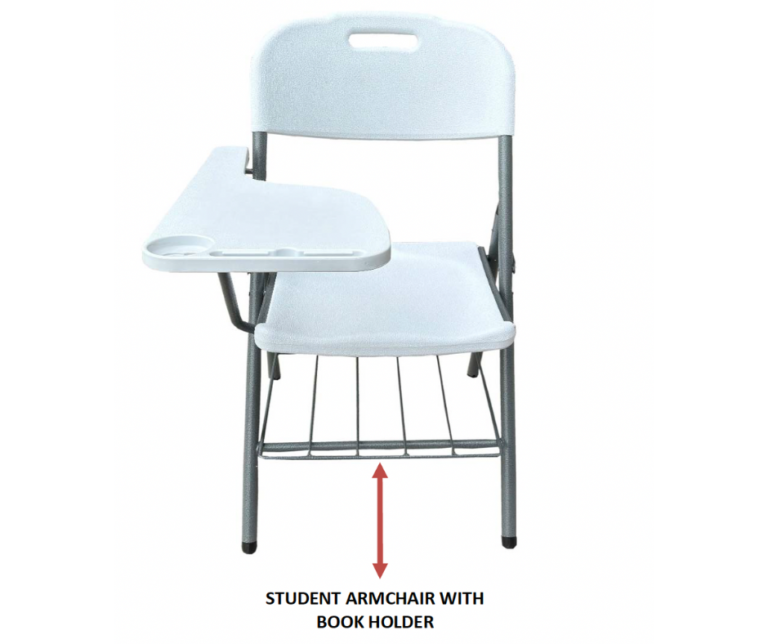 H36 Foldable Student Chair with Book Holder | Furniture Manila