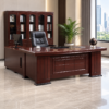 Mavrelith Executive L-Shaped Office Desk with Side Table – Wenge