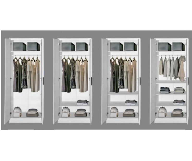 Alternative view of R53 Thin Wardrobe with Adjustable Shelves
