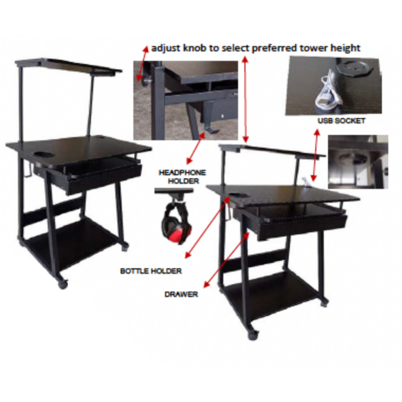 Alternative view of 788 Computer Table
