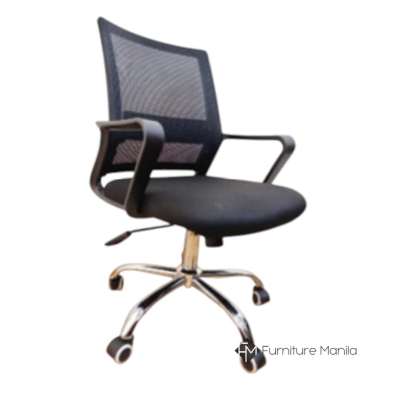 CrestMesh 9013 Mid-Back Mesh Office Chair with Chrome Base