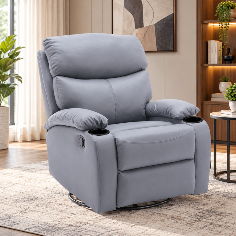 Drevelle Rocking Recliner Chair – Gray