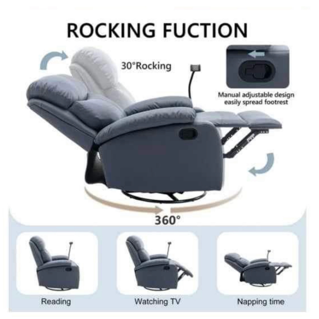 G01 Rocking Recliner - Brown - Image 3