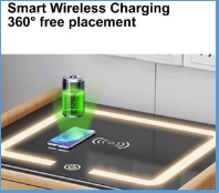 Smart Side Table with Wireless Charger and Speaker - Image 5