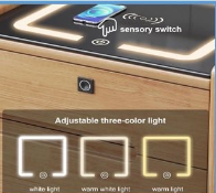 Smart Side Table with Wireless Charger and Speaker - Image 4