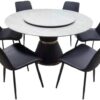 Armano Round Dining Set with Lazy Susan