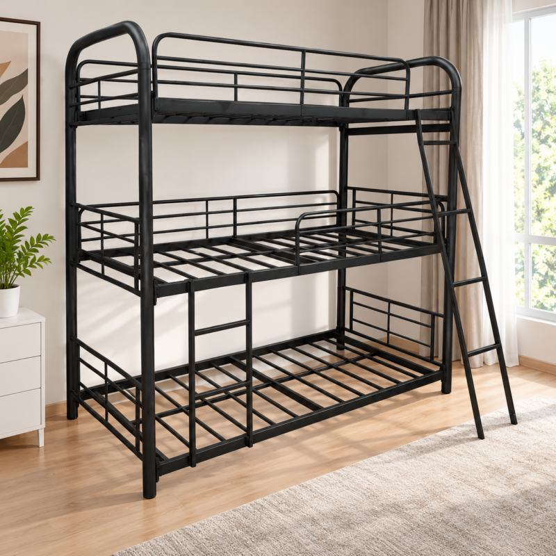 Haventra Metal Triple Bunk Bed